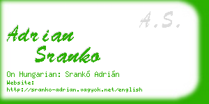 adrian sranko business card